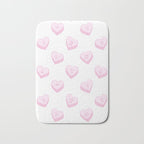 Pink love heart candy pattern Bath Mat Gallery Image 1