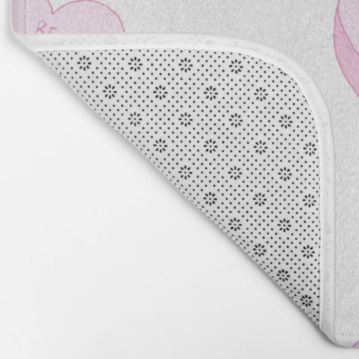 Pink love heart candy pattern Bath Mat Gallery Image 2