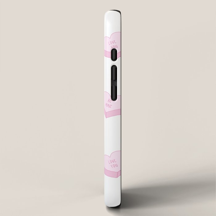 Pink love heart candy pattern iPhone Case Gallery Image 2