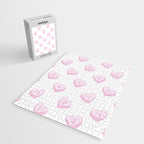Pink love heart candy pattern Jigsaw Puzzle Gallery Image 2