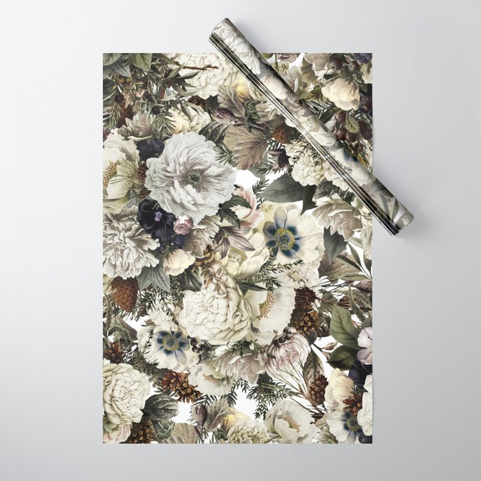 Christmas Vintage Floral Wrapping Paper Gallery Image 1
