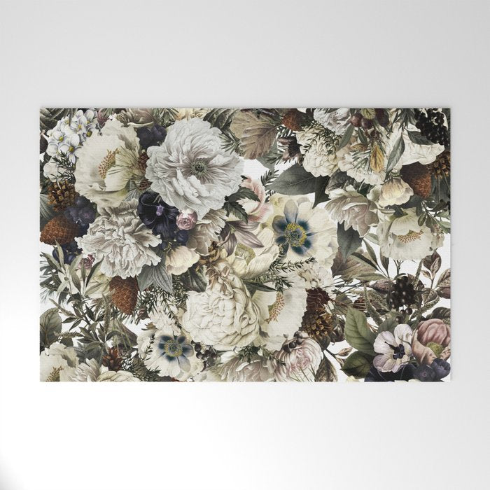 Christmas Vintage Floral Welcome Mat Gallery Image 1
