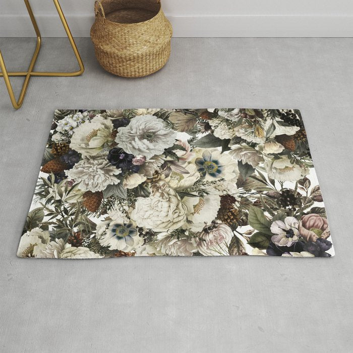 Christmas Vintage Floral Rug Gallery Image 1