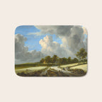 Wheat Fields by Jacob van Ruisdael landscape oil painting Bath Mat Gallery Image 1