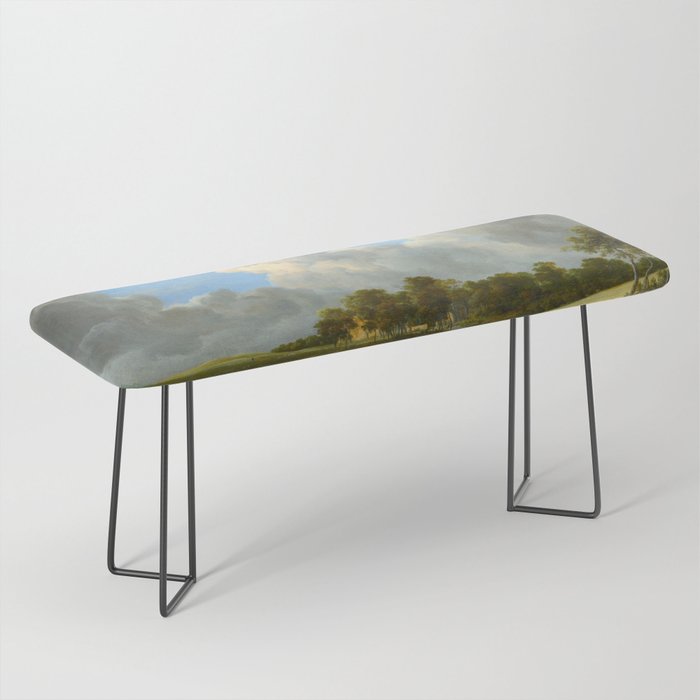 Wheat Fields by Jacob van Ruisdael landscape oil painting Bench Gallery Image 1