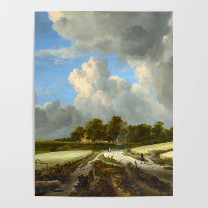 Wheat Fields by Jacob van Ruisdael landscape oil painting Poster Gallery Image 4
