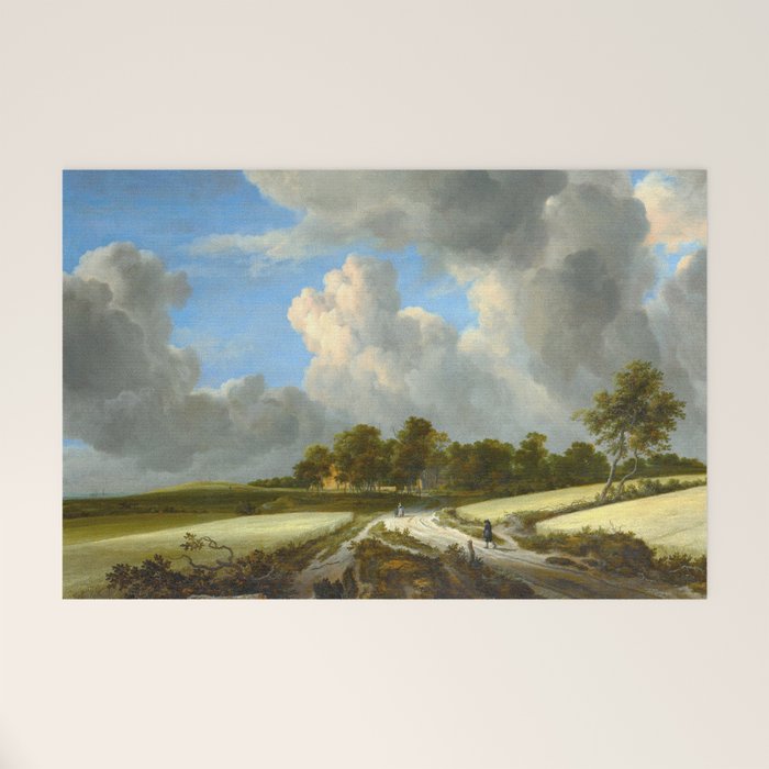 Wheat Fields by Jacob van Ruisdael landscape oil painting Welcome Mat Gallery Image 1