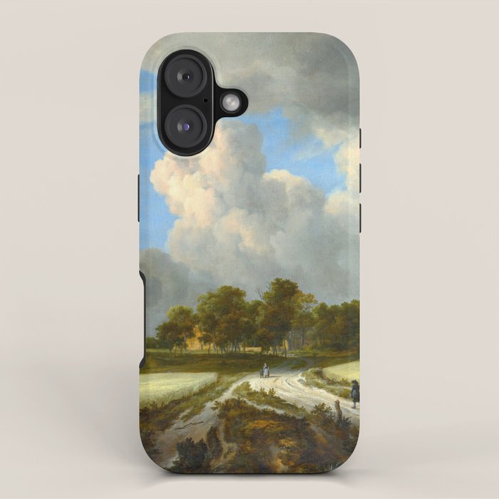 Wheat Fields by Jacob van Ruisdael landscape oil painting iPhone Case Gallery Image 1