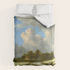 Wheat Fields by Jacob van Ruisdael landscape oil painting Duvet Cover Gallery Image 6