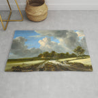 Wheat Fields by Jacob van Ruisdael landscape oil painting Rug Gallery Image 1