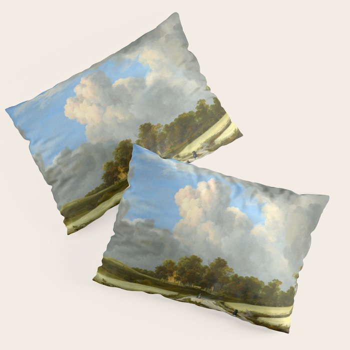 Wheat Fields by Jacob van Ruisdael landscape oil painting Pillow Sham Gallery Image 3