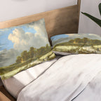 Wheat Fields by Jacob van Ruisdael landscape oil painting Pillow Sham Gallery Image 2