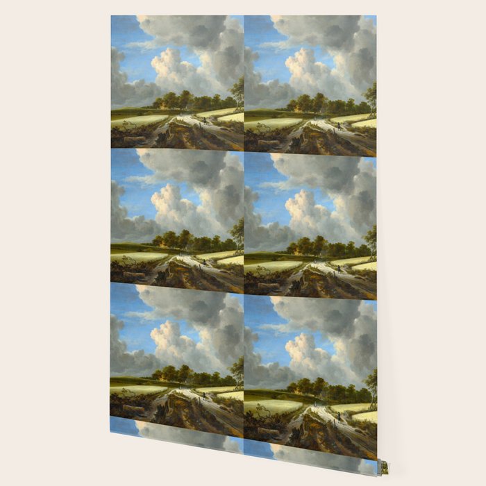 Wheat Fields by Jacob van Ruisdael landscape oil painting Wallpaper Gallery Image 2
