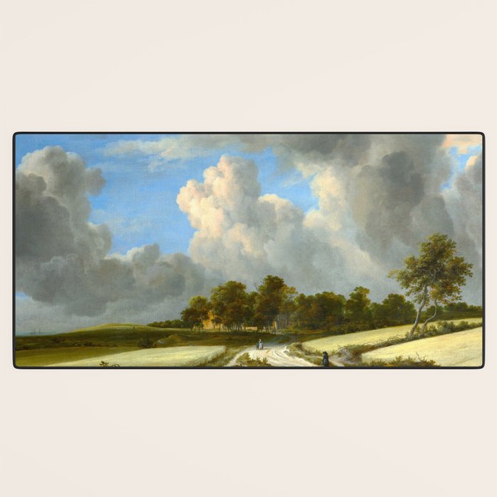 Wheat Fields by Jacob van Ruisdael landscape oil painting Desk Mat Gallery Image 3
