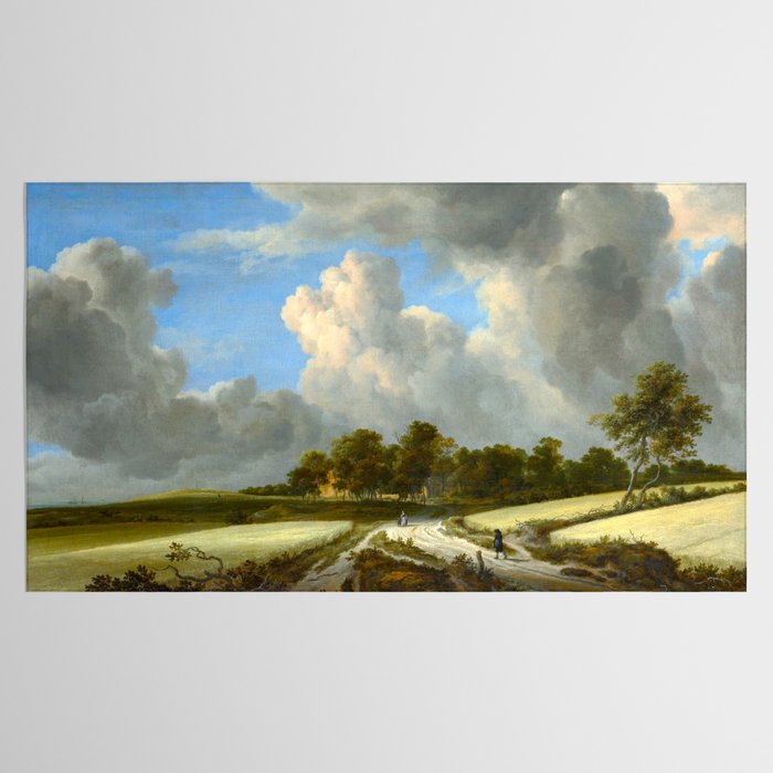 Wheat Fields by Jacob van Ruisdael landscape oil painting Tablecloth Gallery Image 2