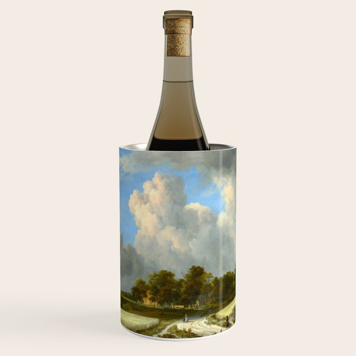 Wheat Fields by Jacob van Ruisdael landscape oil painting Wine Chiller Gallery Image 1
