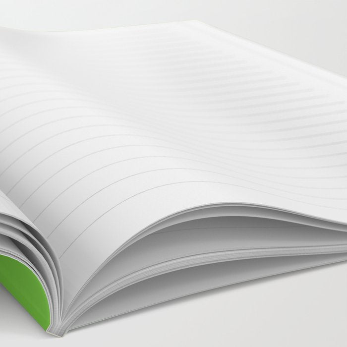 Mid Century Modern Atomic Groove Retro Abstract Pattern Lime Green and Yellow Notebook Gallery Image 2
