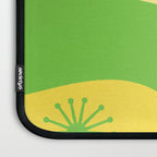 Mid Century Modern Atomic Groove Retro Abstract Pattern Lime Green and Yellow Laptop Sleeve Gallery Image 3