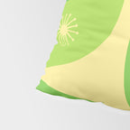 Mid Century Modern Atomic Groove Retro Abstract Pattern Lime Green and Yellow Pillow Sham Gallery Image 4