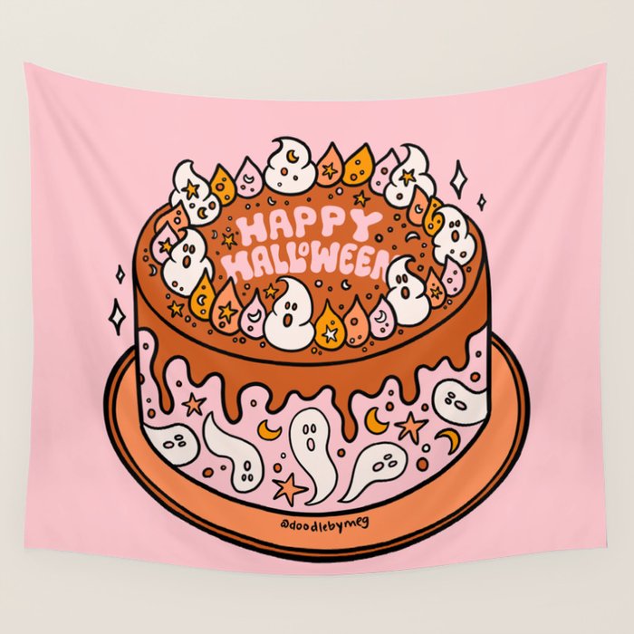 Halloween Cake Wall Tapestry Gallery Image 4