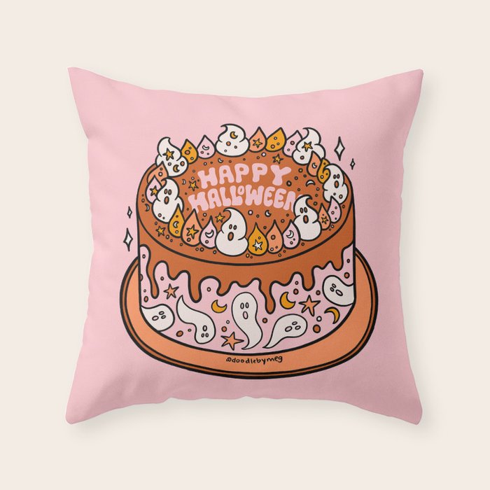 Halloween Cake Throw Pillow Gallery Image 1