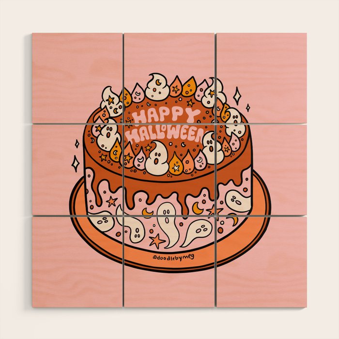 Halloween Cake Wood Wall Art Gallery Image 1
