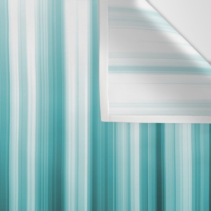 Aqua Teal Turquoise & White Abstract Soft Ombre Line Stripe Pattern on black - Aquarium SW 6767 Wall Tapestry Gallery Image 3