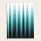 Aqua Teal Turquoise & White Abstract Soft Ombre Line Stripe Pattern on black - Aquarium SW 6767 Notebook Gallery Image 4