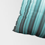 Aqua Teal Turquoise & White Abstract Soft Ombre Line Stripe Pattern on black - Aquarium SW 6767 Pillow Sham Gallery Image 4