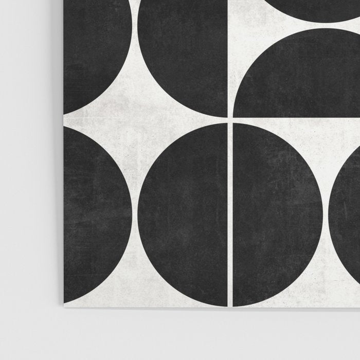 Mid-Century Modern Pattern No.3 - Black and White Poster Gallery Image 3