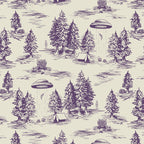 Purple Alien Abduction Toile De Jouy Pattern Coffee Mug Gallery Image 2