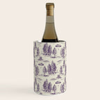 Purple Alien Abduction Toile De Jouy Pattern Wine Chiller Gallery Image 1