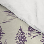 Purple Alien Abduction Toile De Jouy Pattern Comforter Gallery Image 4