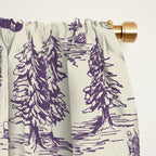 Purple Alien Abduction Toile De Jouy Pattern Window Curtain Gallery Image 2