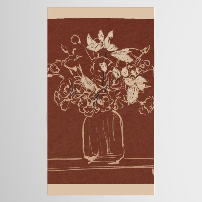 Minimalist Flowers In A Vase 2 Tablecloth Gallery Image 2