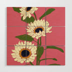 Sunflower Pink Sami Wood Wall Art Gallery Image 1