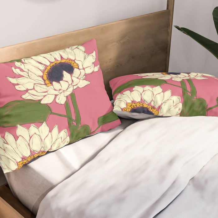 Sunflower Pink Sami Pillow Sham Gallery Image 2