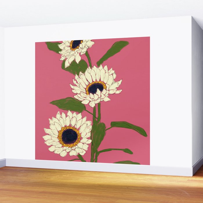 Sunflower Pink Sami Wall Mural Gallery Image 2