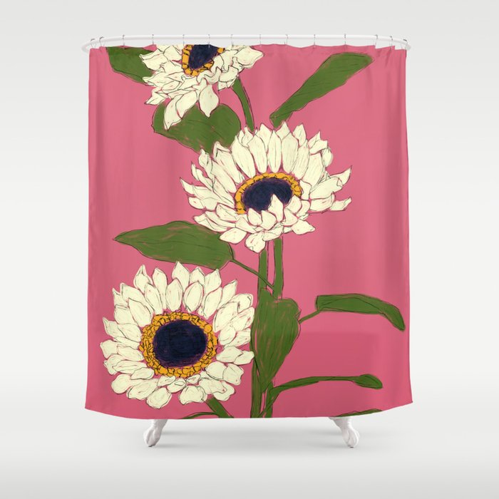 Sunflower Pink Sami Shower Curtain Gallery Image 1