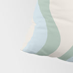 Retro Liquid Swirl Abstract Pattern Celadon Green Baby Blue Beige Pillow Sham Gallery Image 4