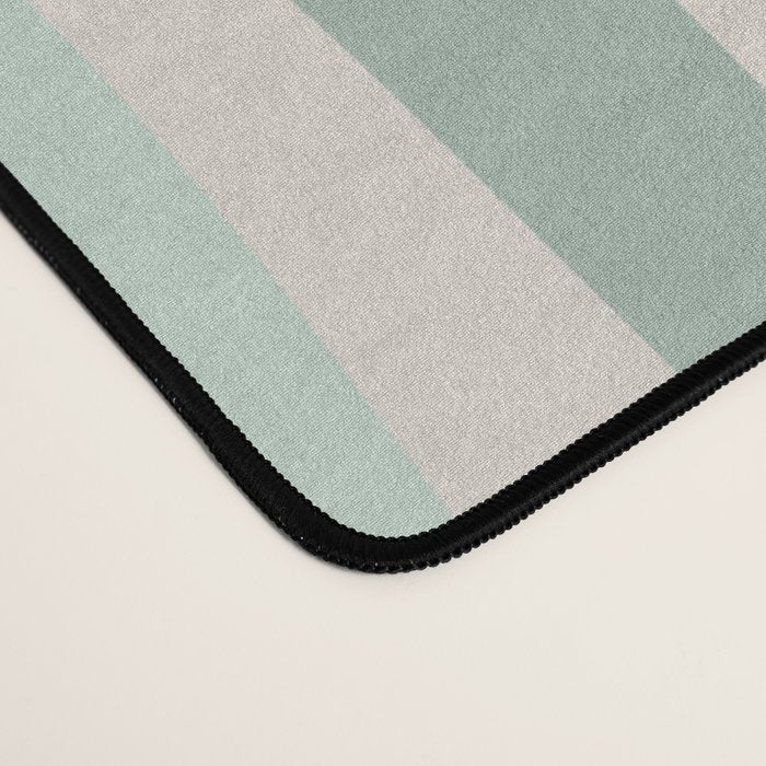 Retro Liquid Swirl Abstract Pattern Celadon Green Baby Blue Beige Desk Mat Gallery Image 4