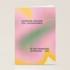 Someone Holding You Accountable Is Not Someone Attacking You Stationery Card Gallery Image 2