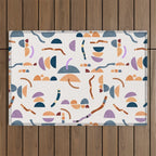 Modern simple shapes C Outdoor Rug Gallery Image 1