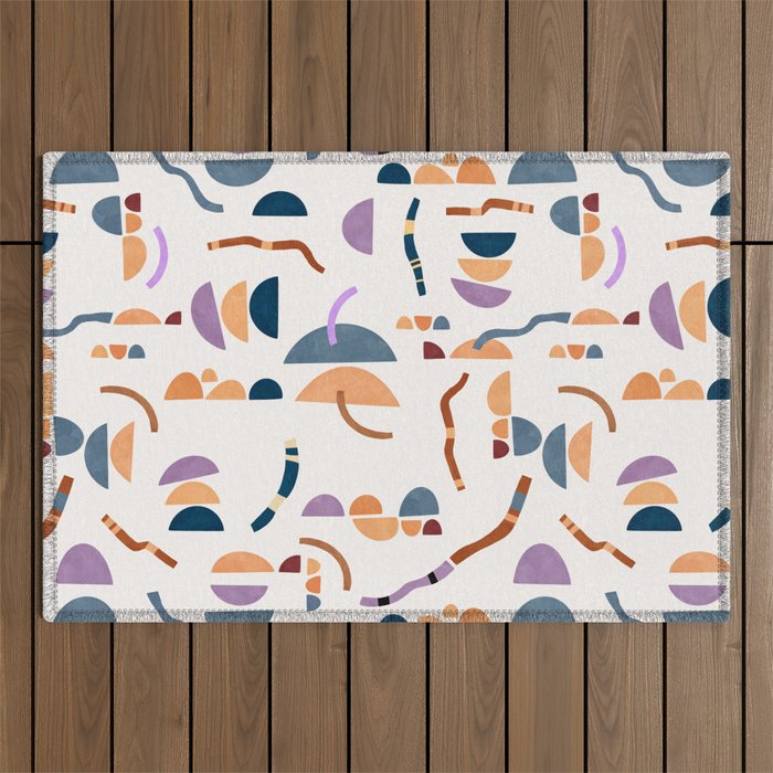 Modern simple shapes C Outdoor Rug Gallery Image 1