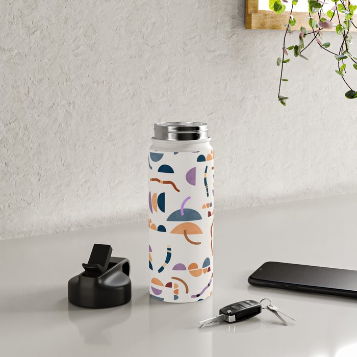 Modern simple shapes C Water Bottle Gallery Image 4