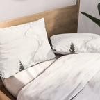 Backcountry Skier // Fresh Powder Snow Mountain Ski Landscape Black and White Photography Vibes Pillow Sham Gallery Image 2