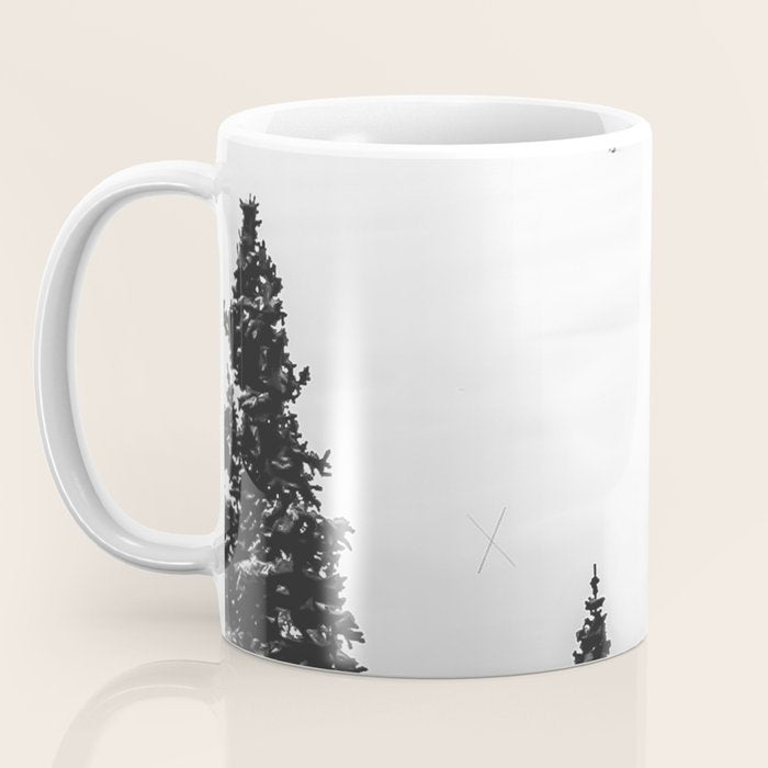 Backcountry Skier // Fresh Powder Snow Mountain Ski Landscape Black and White Photography Vibes Coffee Mug Gallery Image 3