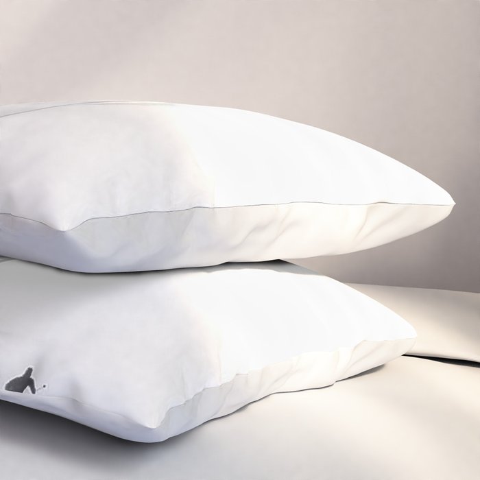 Backcountry Skier // Fresh Powder Snow Mountain Ski Landscape Black and White Photography Vibes Pillow Sham Gallery Image 3