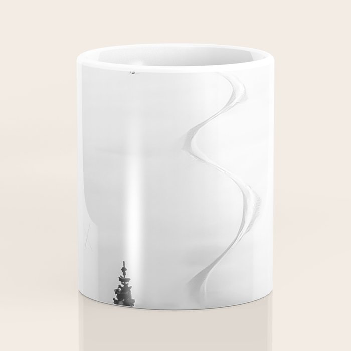 Backcountry Skier // Fresh Powder Snow Mountain Ski Landscape Black and White Photography Vibes Coffee Mug Gallery Image 4