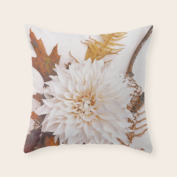 Autumn Mood #3 - Modern Botanical Photograph Throw Pillow Gallery Image 1